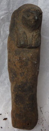 figurine de fils d'Horus ; masque de pseudo-momie de fils d'Horus