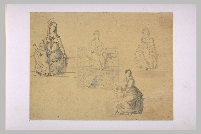 Quatre Tude De Vierge L Enfant Louvre Collections