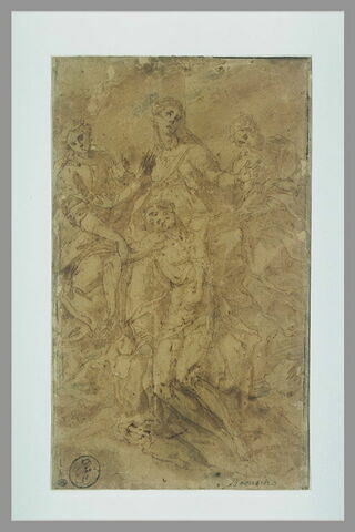 La Vierge accompagnée de deux saintes Femmes soutenant le corps du Christ, image 1/1