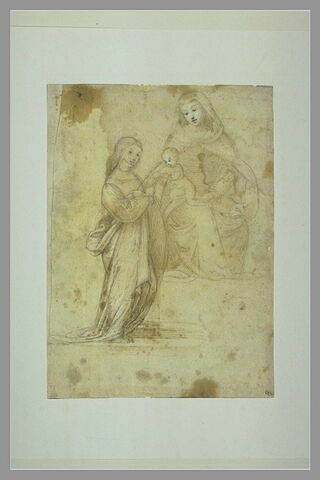 Vierge à l'Enfant et une sainte (sainte Catherine?)