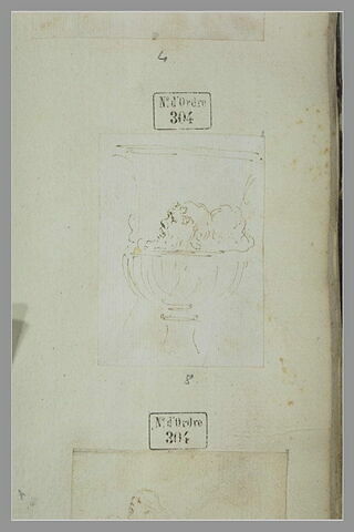 Projet de vase avec deux têtes de satyres, image 1/1