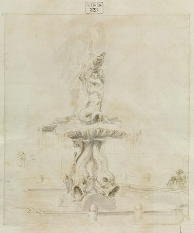 Vue de la Fontaine du Triton du Bernin, à Rome