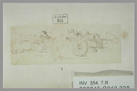 Deux chariots chargés de bagages, avec conducteur, image 1/1