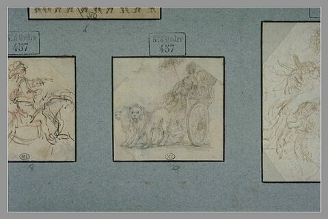 Femme assise sur un char trainé par deux lions, image 1/1