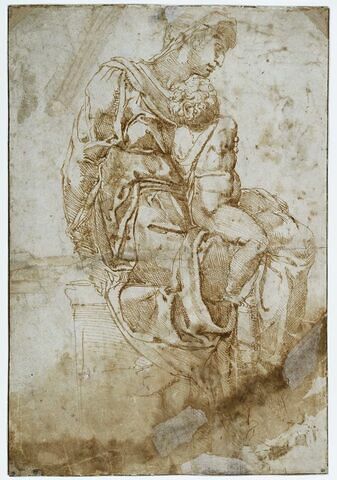 La Vierge assise tenant sur ses genoux l'Enfant Jésus : la Vierge Médicis, image 1/2