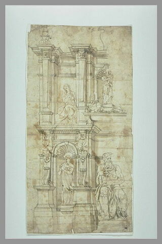 Partie gauche de la façade du tombeau de Jules II , à San Pietro in Vincoli, image 1/1
