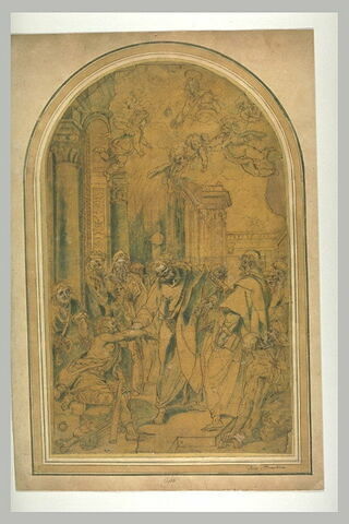 Saint Pierre guerrissant un boiteux assis à la porte du Temple, image 1/1