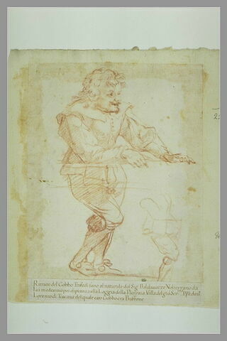 Portrait en pied du bossu Trafedi, bouffon de Don Lorenzo de Médicis