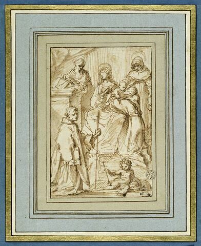 Vierge à l'Enfant avec quatre saints et le petit saint Jean Baptiste