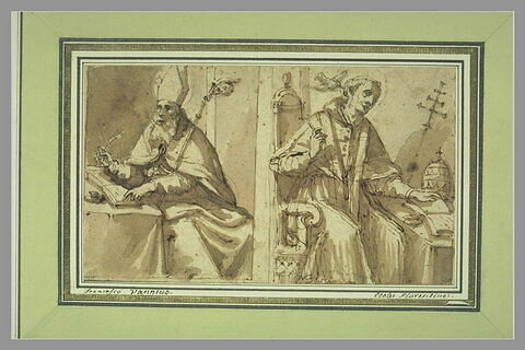 Deux docteurs de l'Eglise : saint Augustin et saint Grégoire