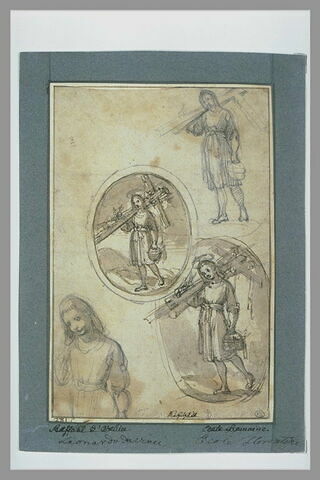 Quatre études du Christ Enfant portant les instruments de la Passion, image 1/1