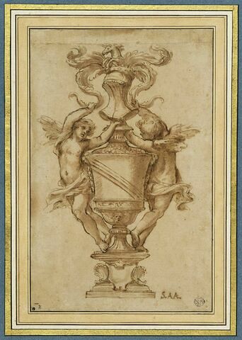 Vase décoratif aux armes des Albergati de Bologne, image 1/4