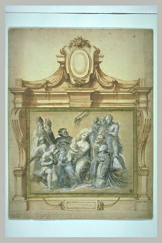 La Sainte Famille entourée d'anges et de saints, image 2/5