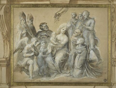 La Sainte Famille entourée d'anges et de saints, image 5/5