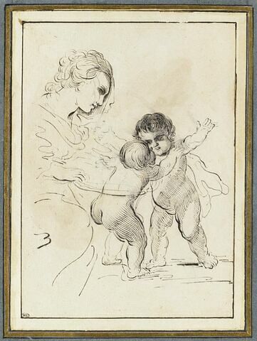 La Vierge regardant l'Enfant et le petit saint Jean, image 1/2