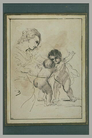 La Vierge regardant l'Enfant et le petit saint Jean, image 2/2