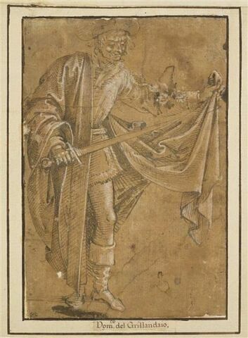 Saint Martin debout, coupant son manteau avec son épée, image 1/2