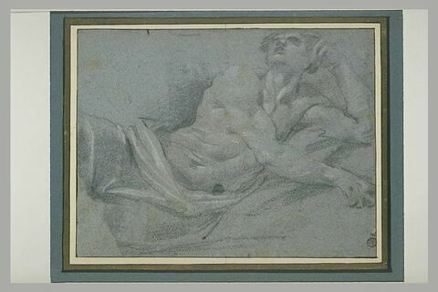 Demi-figure d'homme couché, accoudé sur le bras gauche, image 2/2