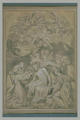 Déploration du Christ mort par la Vierge, des anges et des saints, image 1/1