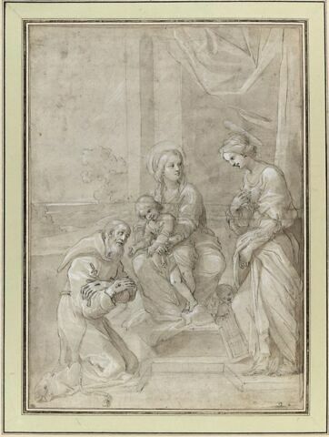 Saint François d'Assise et sainte Cécile devant la Vierge et l'Enfant