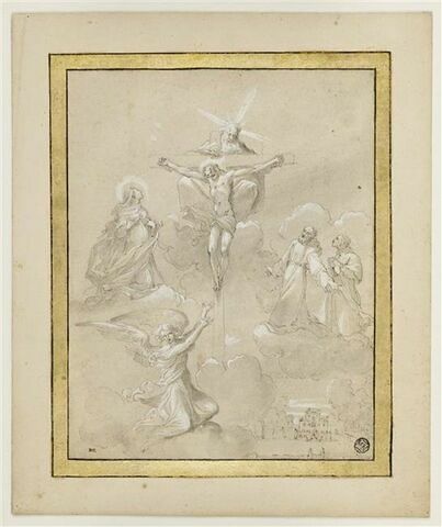La Sainte Trinité adorée par la Vierge, st Charles Borromée et st François, image 1/2