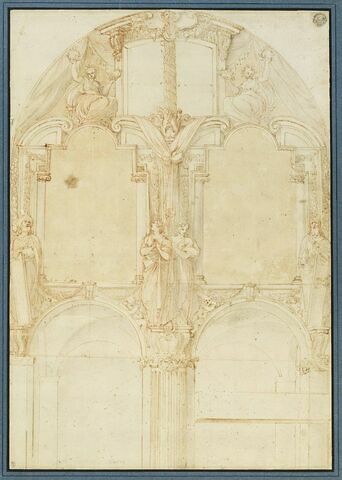 Etude pour le mur de la tribune du Duomo de Piacenza, image 1/3