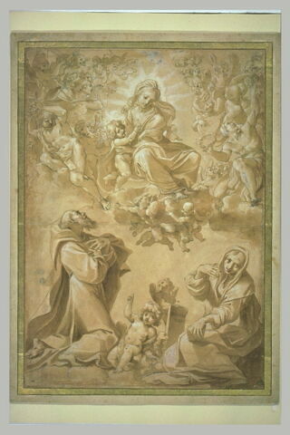 La Vierge et l'enfant en gloire adorés par saint Dominique (...), image 1/1