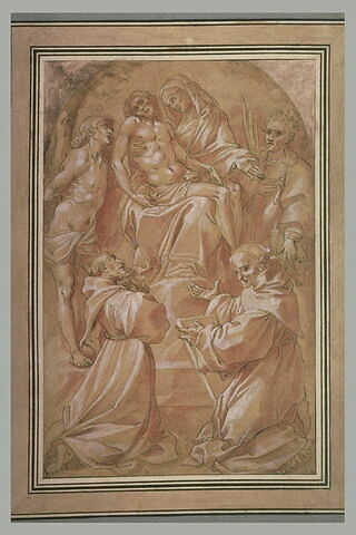 La Vierge de Pitié entourée de quatre saints, image 1/1