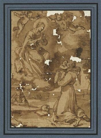 Saint François tenant l'Enfant devant la Vierge, image 1/2