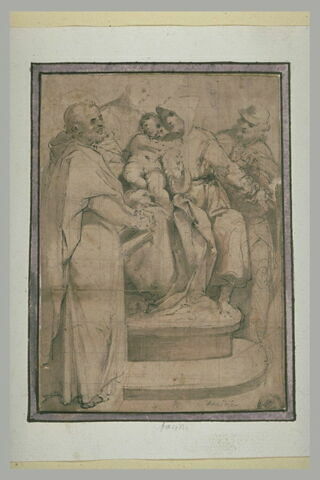 Vierge à l'Enfant adorée par saint Roch, saint Jean et saint François, image 2/2
