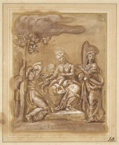 La Vierge à l'Enfant entourée de deux saints
