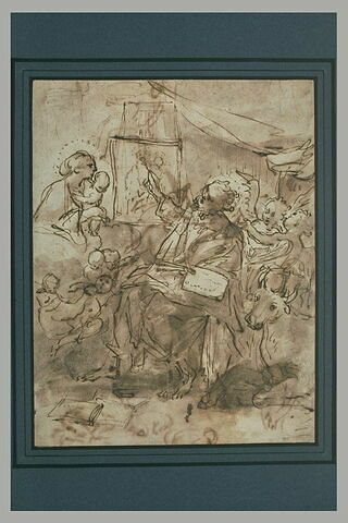 Saint Luc faisant le portrait de la Vierge et de l'Enfant, image 1/1