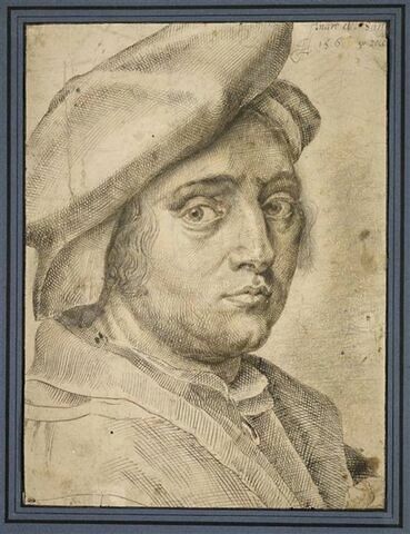 Portrait d'Andrea del Sarto, vu de trois quarts et tourné vers la droite