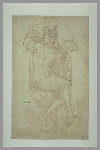Apollon assis, tenant la lyre et la peau de Marsyas, image 1/1