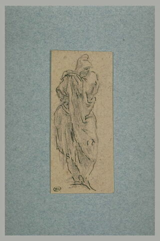 Figure drapée, debout, la main gauche posée sur l'épaule, regardant à droite, image 2/2