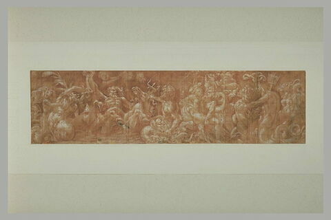 Frise de chevaux marins, de satyres, de tritons, avec Neptune, image 1/1