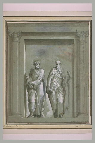 Saint Pierre et saint Paul debout sous un portique d'ordre corinthien, image 2/2