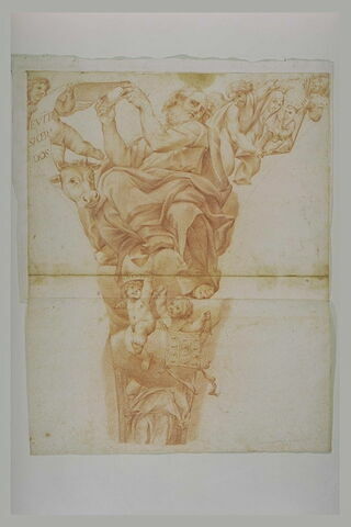 Saint Luc entouré d'anges et de son boeuf, image 1/1
