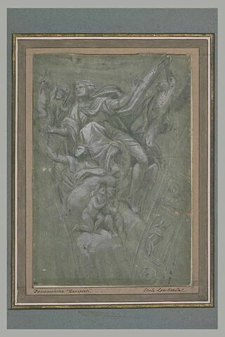 Saint Matthieu entouré d'anges, inscrit dans un pendentif, image 1/1