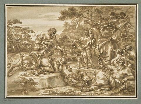 Romulus et Rémus trouvés sur le bord du Tibre, image 1/2
