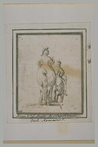 Deux guerriers à cheval, de dos, à la suite l'un de l'autre, image 1/1
