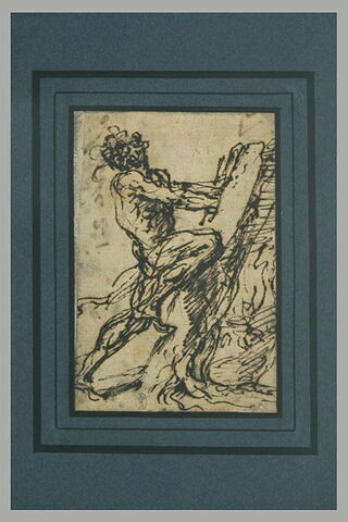 Milon de Crotone, les deux mains prisonnières d'un tronc d'arbre, image 1/1