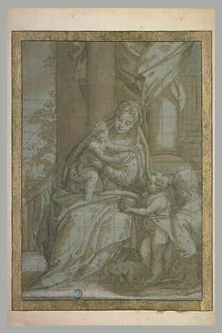 Sainte Famille et le petit saint Jean, avec l'Agneau à ses pieds, image 1/1
