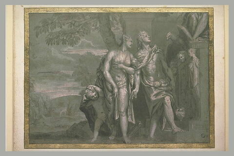 Antéros derrière Vénus et Mercure tenant Eros devant Jupiter