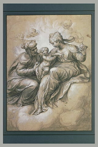 La Vierge, l'Enfant Jésus et sainte Anne jouant avec lui, image 1/1