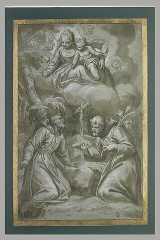 La Vierge et l'Enfant apparaissent à saint François et saint Antoine, image 1/1