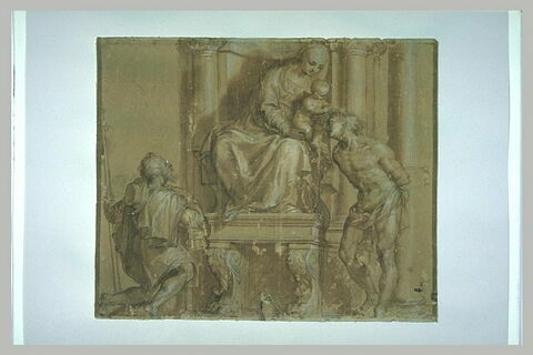 La Vierge à l'Enfant en trône avec saint Roch et saint Sébastien