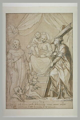 Vierge à l'Enfant avec sainte Hélène et un religieux tenant le Démon, image 1/1