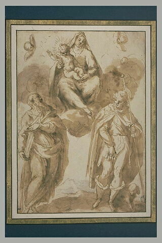 La Vierge avec l'Enfant Jésus avec saint Joseph et saint Roch