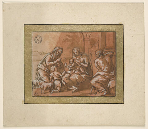 La Sainte Famille avec le petit saint Jean et l'Agneau, et sainte Elisabeth